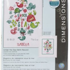 Dimensions 9 x 12 Under the Sea Birth Record Counted Cross Stitch Kit