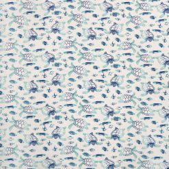 Turtles on White Super Snuggle Flannel Fabric