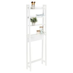 Honey Can Do 22.5 x 66.5 White 4 Tier Over The Toilet Space Saver
