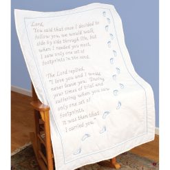Jack Dempsey 40 x 60 Footprints Stamped Lap Quilt Top