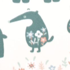 Floral Bear And Bunny Blizzard Prints Fleece Fabric