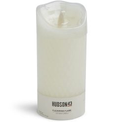 3 x 7 White Flickering Flame LED Wax Candle by Hudson 43