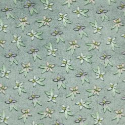 Summer Green Embossed Simple Tropical Floral Sew Lush Fleece Fabric