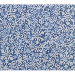 Twinkle Snowflakes on Blue Christmas Cotton Fabric
