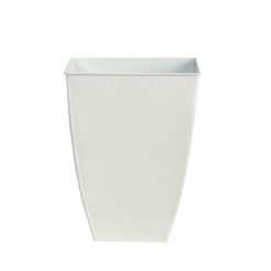Nearly Natural 15 White Square Tin Planter