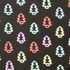 Multicolor Trees Super Snuggle Christmas Flannel Fabric