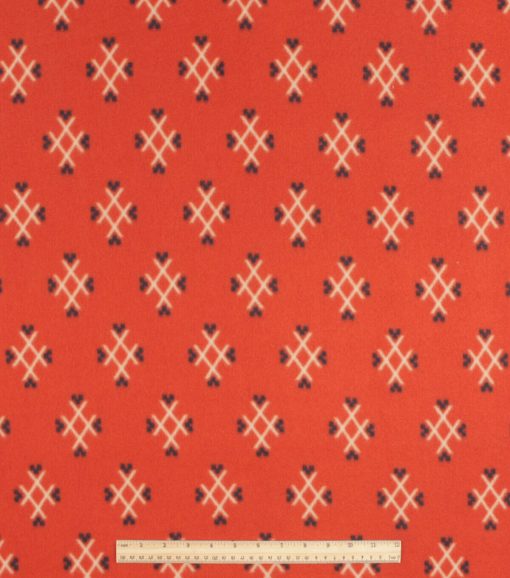 Orange Aztec Blizzard Fleece Fabric - Image 2