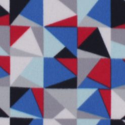 Box Geo Red and Blue Blizzard Fleece Fabric