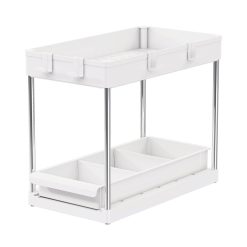 Simplify 16 x 9 White 2 Tier Multipurpose Storage Shelf