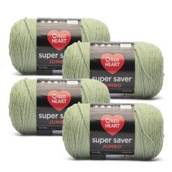 Red Heart Super Saver Jumbo 744yds Worsted Acrylic Yarn 4 Bundle