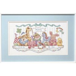 Dimensions 16 x 9 Birth Record Counted Cross Stitch Kit