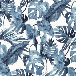 Tommy Bahama 20.5  x 18  Lapis Falling Fronds Peel   Stick Wallpaper