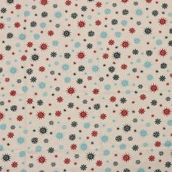 Snowflakes on Brown Super Snuggle Christmas Flannel Fabric