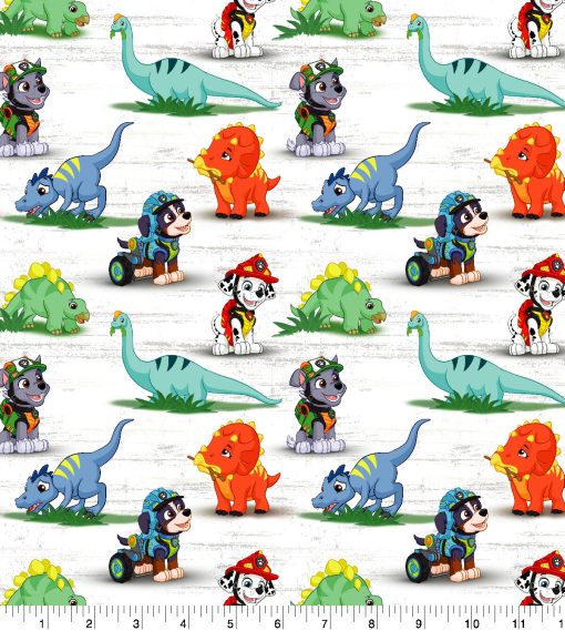 Paw Patrol Dino Adventure Cotton Fabric - Image 2