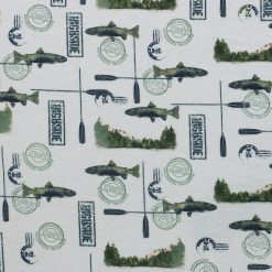 Fishing Super Snuggle Flannel Fabric