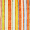 Orange Stripe Luxe Fleece Fabric