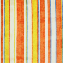 Orange Stripe Luxe Fleece Fabric
