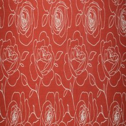 White Roses on Red Quilt Cotton Fabric by Quilter s Showcase