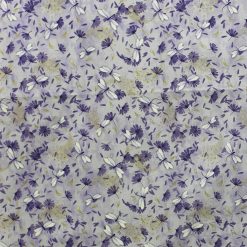 Purple Dragonfly Floral Quilt Metallic Cotton Fabric by Keepsake Calico