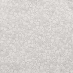 Foil Hearts on White Cotton Fabric by Keepsake Calico