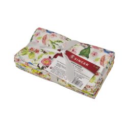 SINGER 18 x 21 Gnomes on White Cotton Fabric Quarter Bundle 5pc