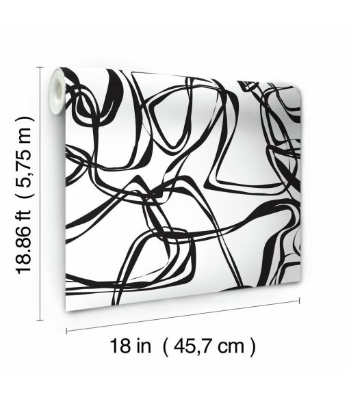 RoomMates Ribbon Trail Peel   Stick Wallpaper - Image 7
