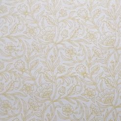 Gold Floral Super Snuggle Flannel Fabric