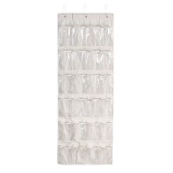 Honey Can Do 56 Natural 24 Pocket Over The Door Hanging Shoe Organizer