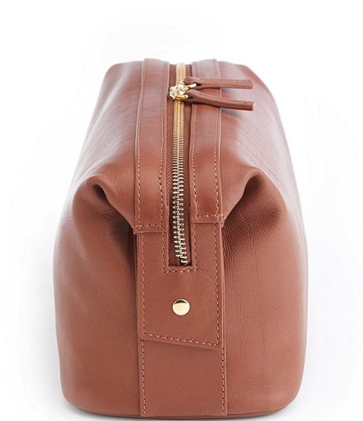 Pebbled Leather Toiletry Bag - Image 4