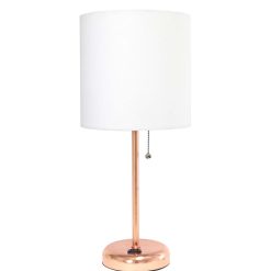 All The Rages 19.5 Metal Base Desk Lamp With Fabric Shade