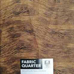 18 x 21 Brown Woodgrain Cotton Fabric Quarter 1pc by Keepsake Calico