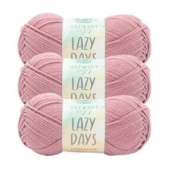 Lion Brand Lazy Days 179yds Worsted Polyester Yarn 3 Bundle