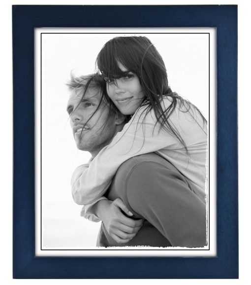 Malden Blue Linear Tabletop   Wall Picture Frame