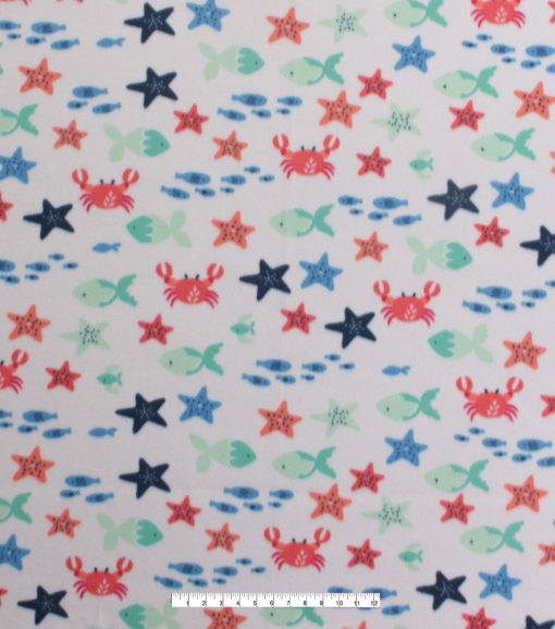 Tiny Sea Life Blizzard Fleece Fabric - Image 2
