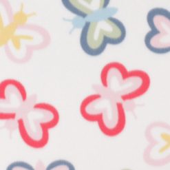 Butterflies on White Blizzard Fleece Fabric