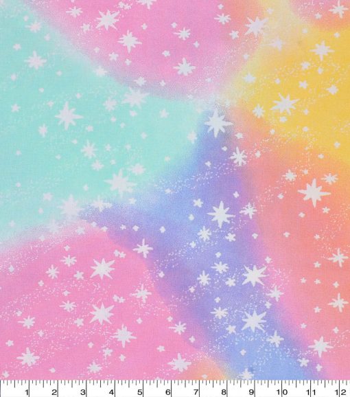 Pastel Tie Dye Novelty Cotton Fabric - Image 2