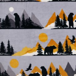 Wilderness Stripe Sew Lush Fleece Fabric