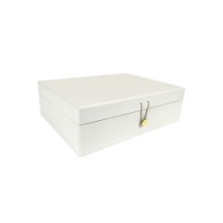 11 Cream Rectangle Box With Button Closure
