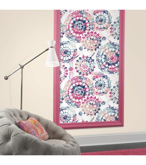 RoomMates Wallpaper Pink   Blue Bohemian - Image 3