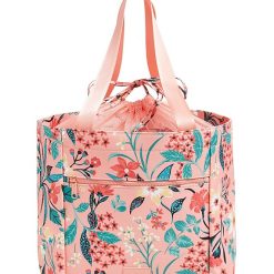 Vera Bradley ReActive Drawstring Paradise Bright Coral Family Tote Bag
