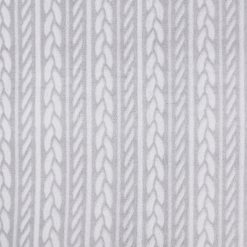 Gray Cable Knit Embossed Sew Lush Fleece Fabric