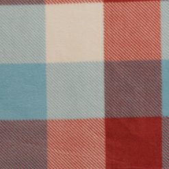 Blue   Rust Buffalo Plaid Anti Pill Fleece Fabric