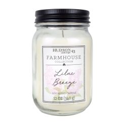 12oz Lilac Breeze Scented Mason Jar Candle by Hudson 43