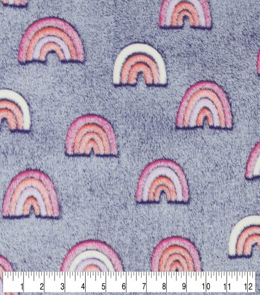 Sew Lush Rainbow Embossed Fleece Fabric - Image 3