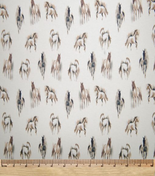Horses Super Snuggle Flannel Fabric - Image 2