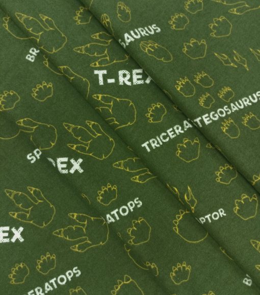 Dino Footprints Super Snuggle Flannel Fabric - Image 2