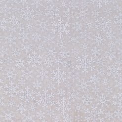 White Snowflakes Christmas Cotton Fabric